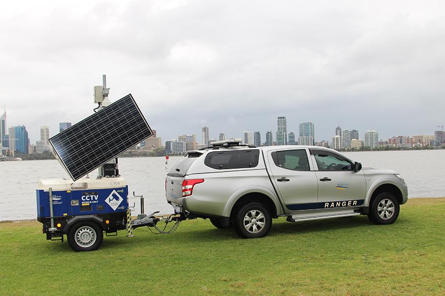 Mobile CCTV trailer