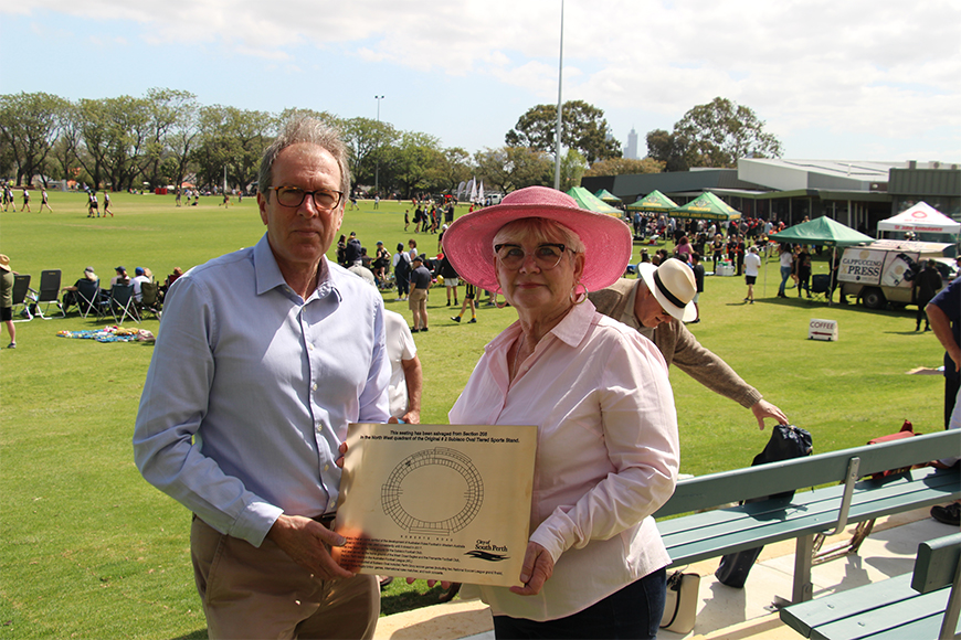 Subiaco seating Geoff and Sue