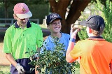 Aquinas College students at McDougall Farm Community Garden in Como