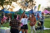 YoungpeopleplaywithbubblesatNEONYouthFestivalinSouthPerth