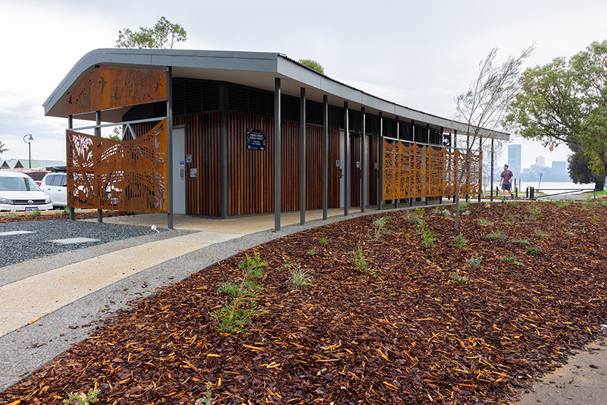 A large toilet block