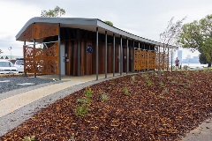 A large toilet block