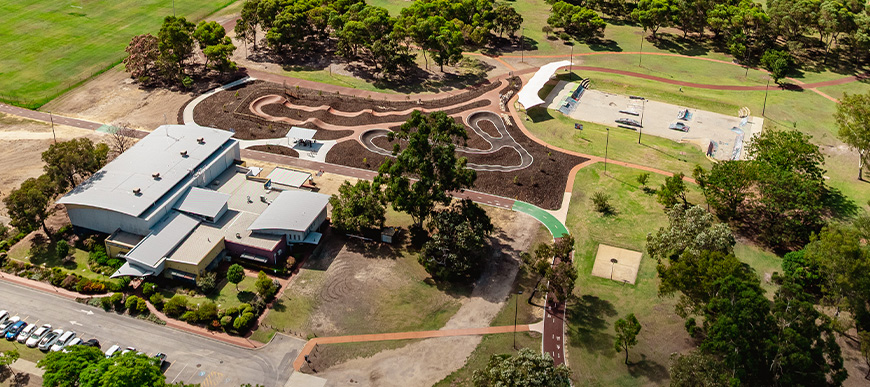 George Burnett Precinct aerial view