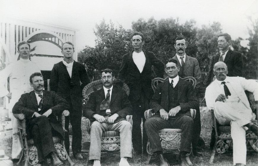 Robert Butler pictured, seated at far left, at the first meeting of the Progress Association. Photograph courtesy of the City of South Perth Local History Collection