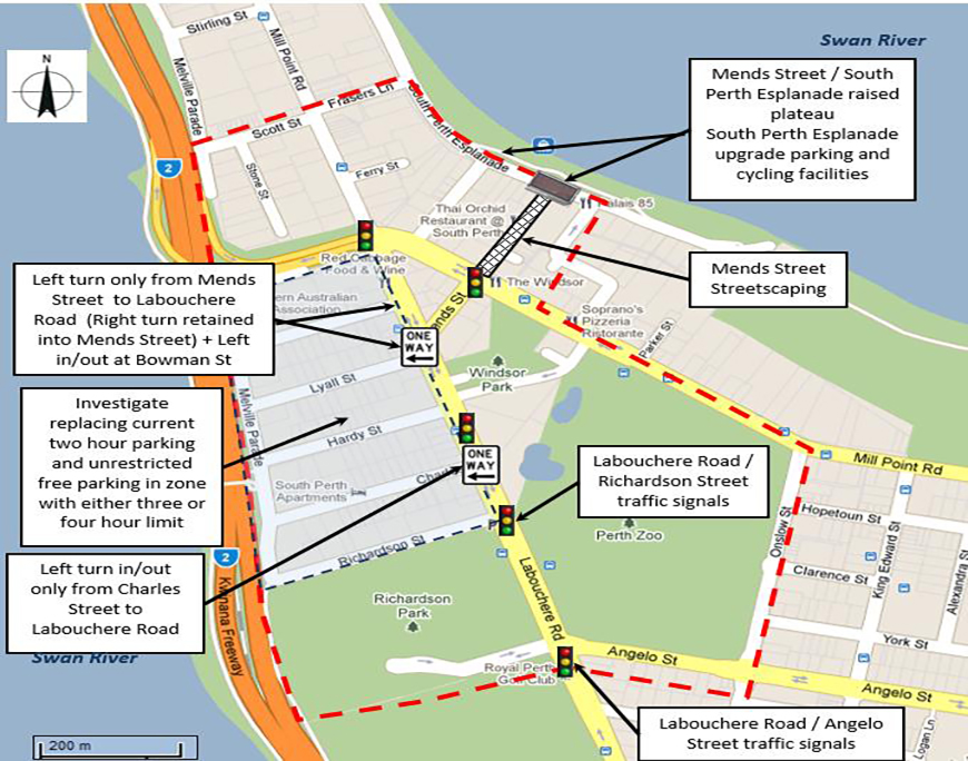 Initiatives to improve transport access within the South Perth Station Precinct