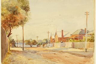 Herbert Williams Gibbs - 'The Dune' South Perth [Harper Terrace view to Perth Waters] 1907