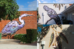 James Giddy murals across 3 walls