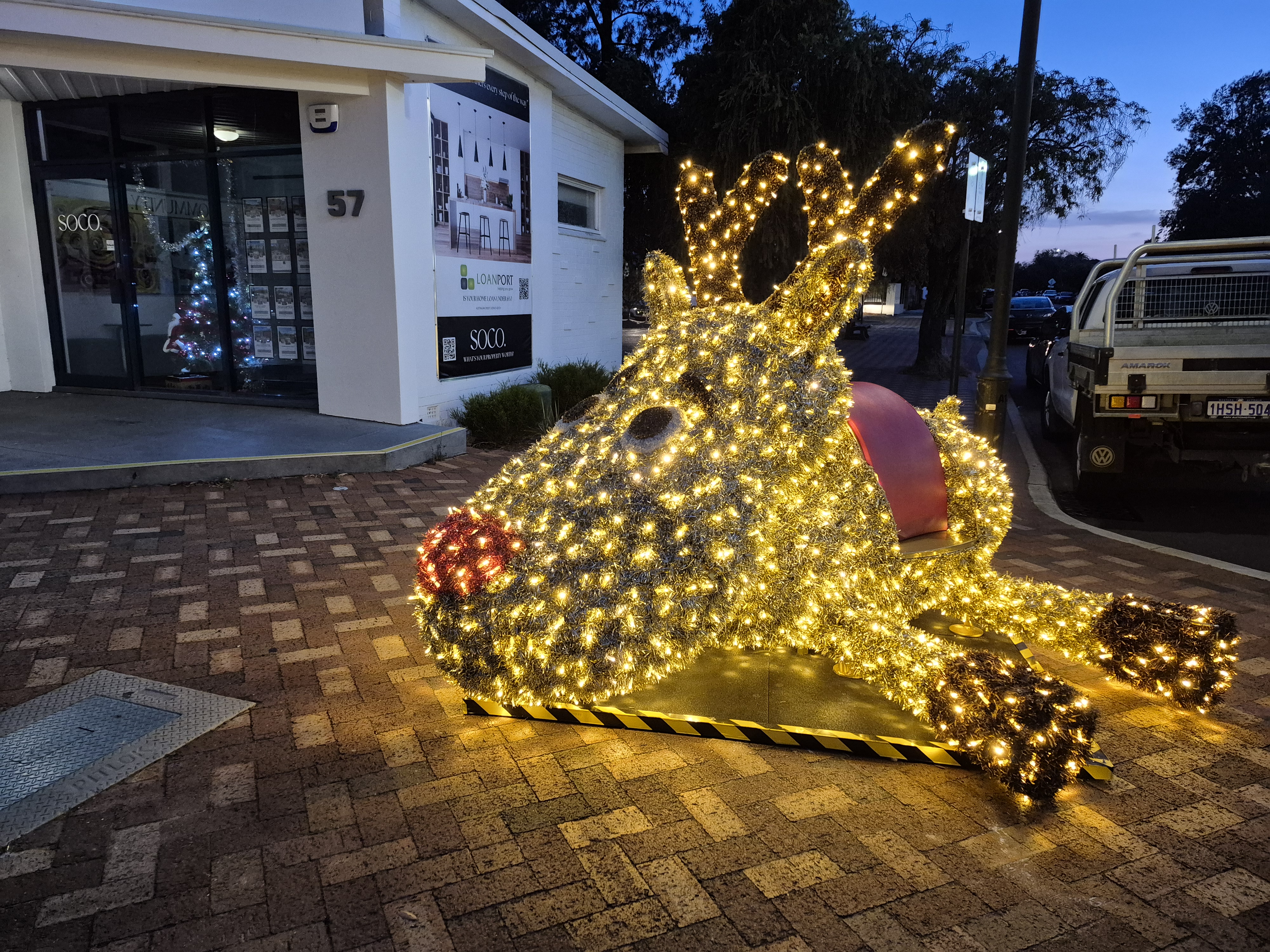 Christmas light reindeer