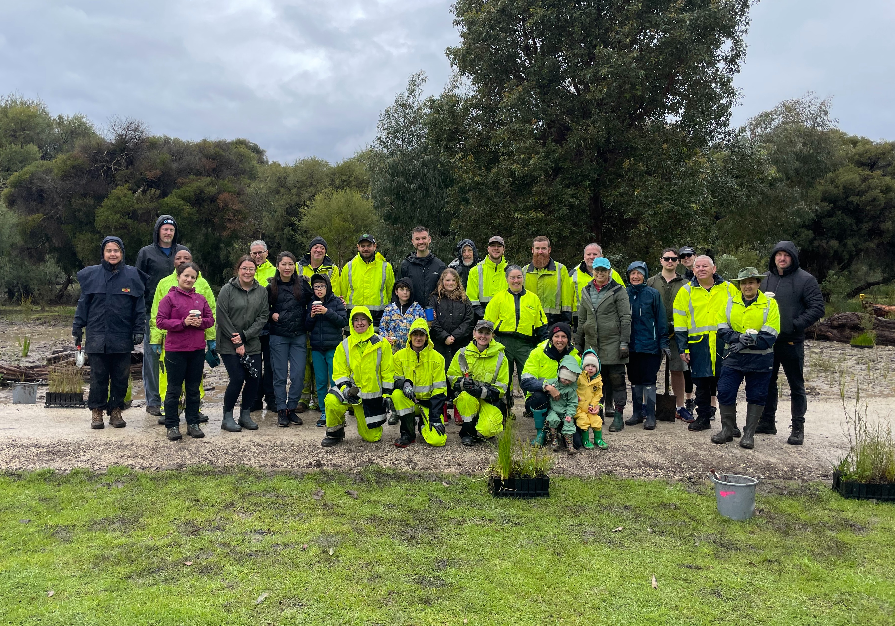 Elderfields Wetlands tree plating