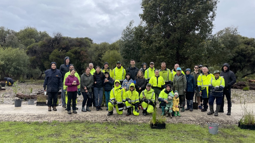 Elderfields Wetlands tree plating