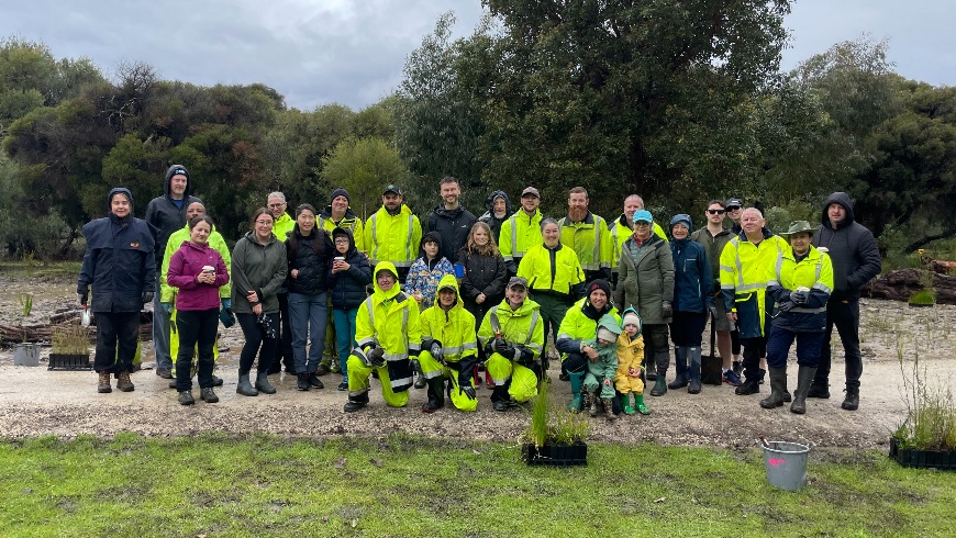 Elderfields Wetlands tree plating