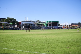 Sport oval with sports players