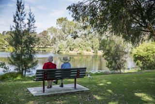 Lake in Neil McDougall Park