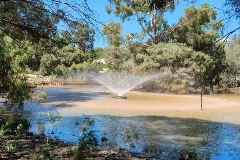 The new aerator at Lake Tondut