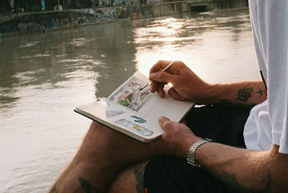 Personsketchinginnotebook