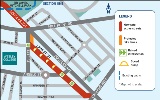 Map of proposed bike route