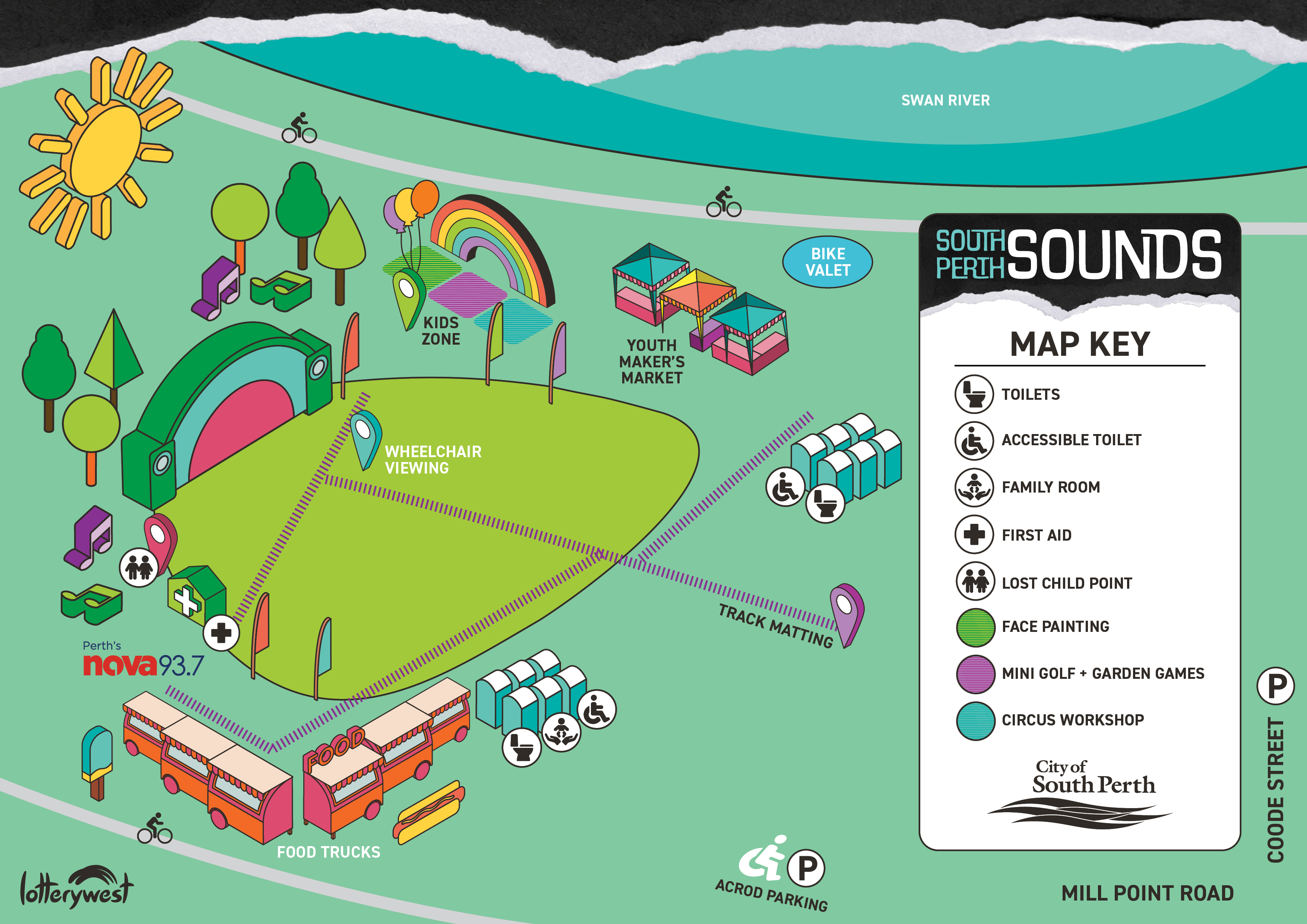 South Perth Sounds 2025 map