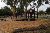 Newly installed pencil climbers and landscaping at Bill McGrath Reserve in Kensington