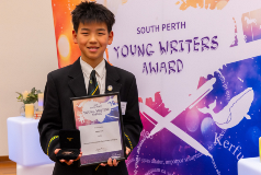 Winning entrant with award