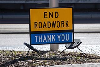 AnEndRoadworksign