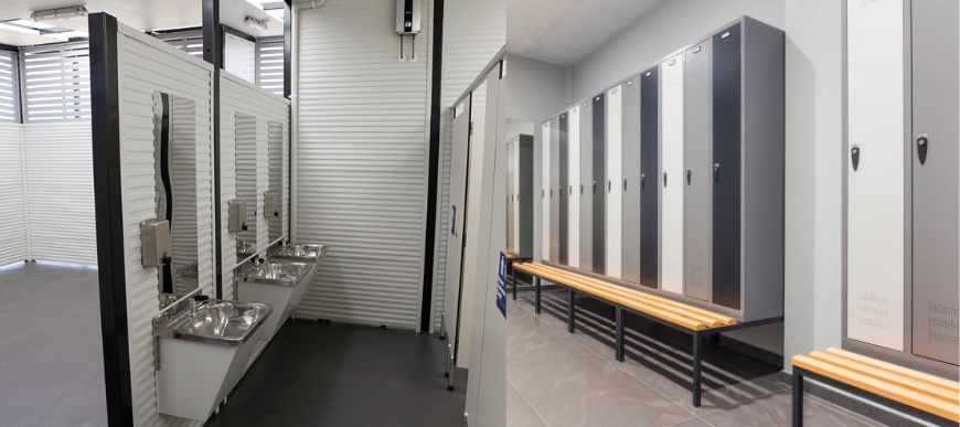 Image of women's change rooms at sporting facility 