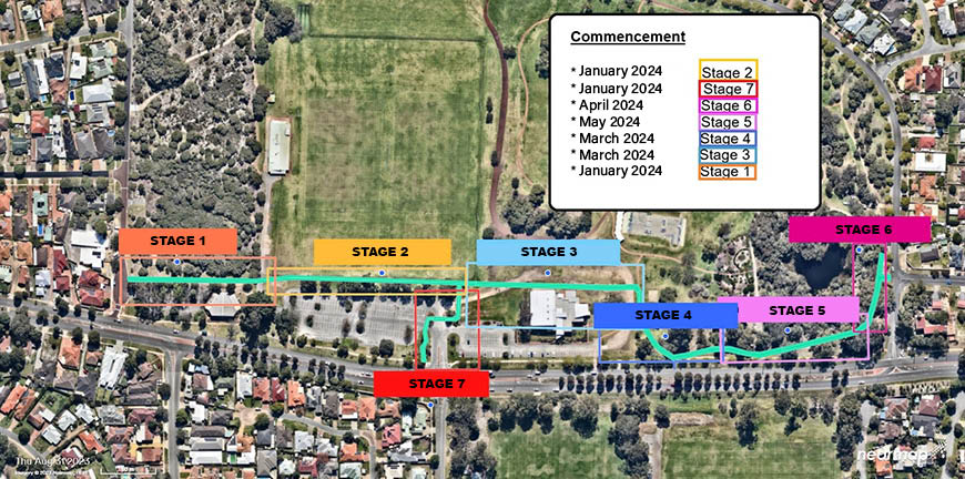 Manning Road Shared Path – Goss Avenue to Gillon Street Project Map