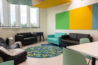 Colourfulfurnitureinawhiteroom