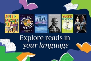 GraphicwithseveralbooktitlesandthecaptionExplorereadsinyourlanguage