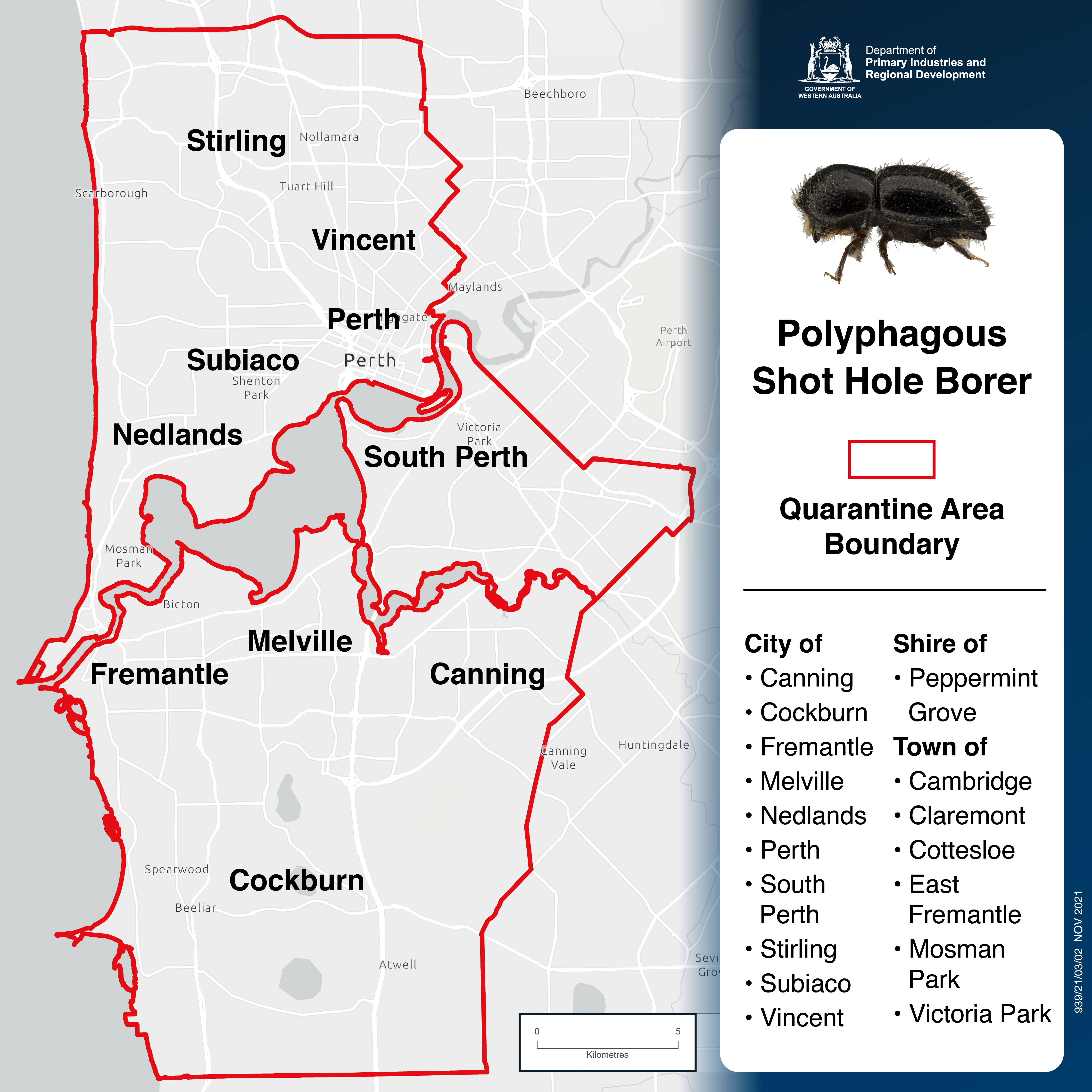 PSHB-Quarantine area boundary Nov 2021 MAP