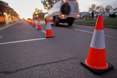 Trafficconesonaroad