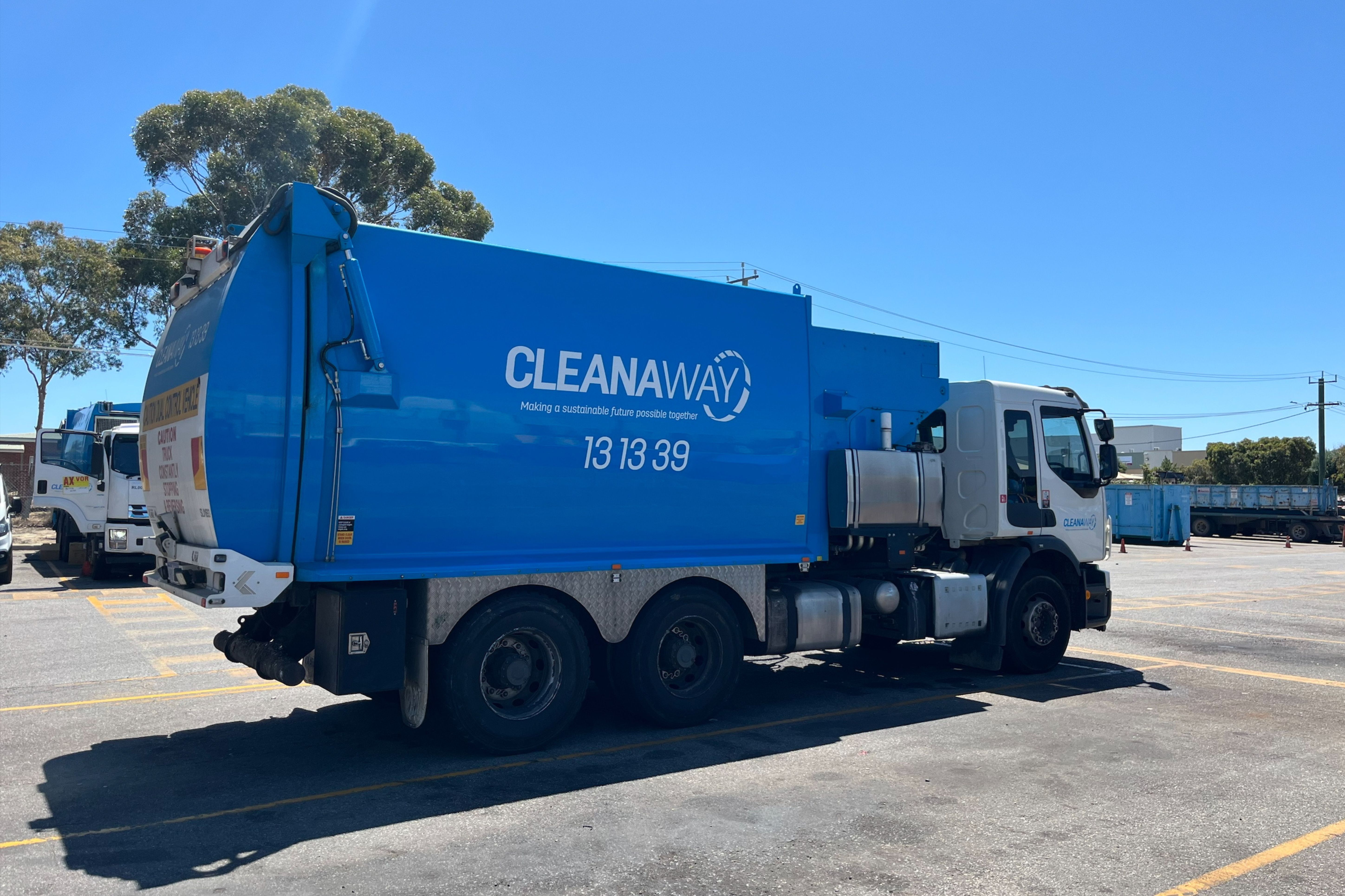A Cleanaway recycling truck