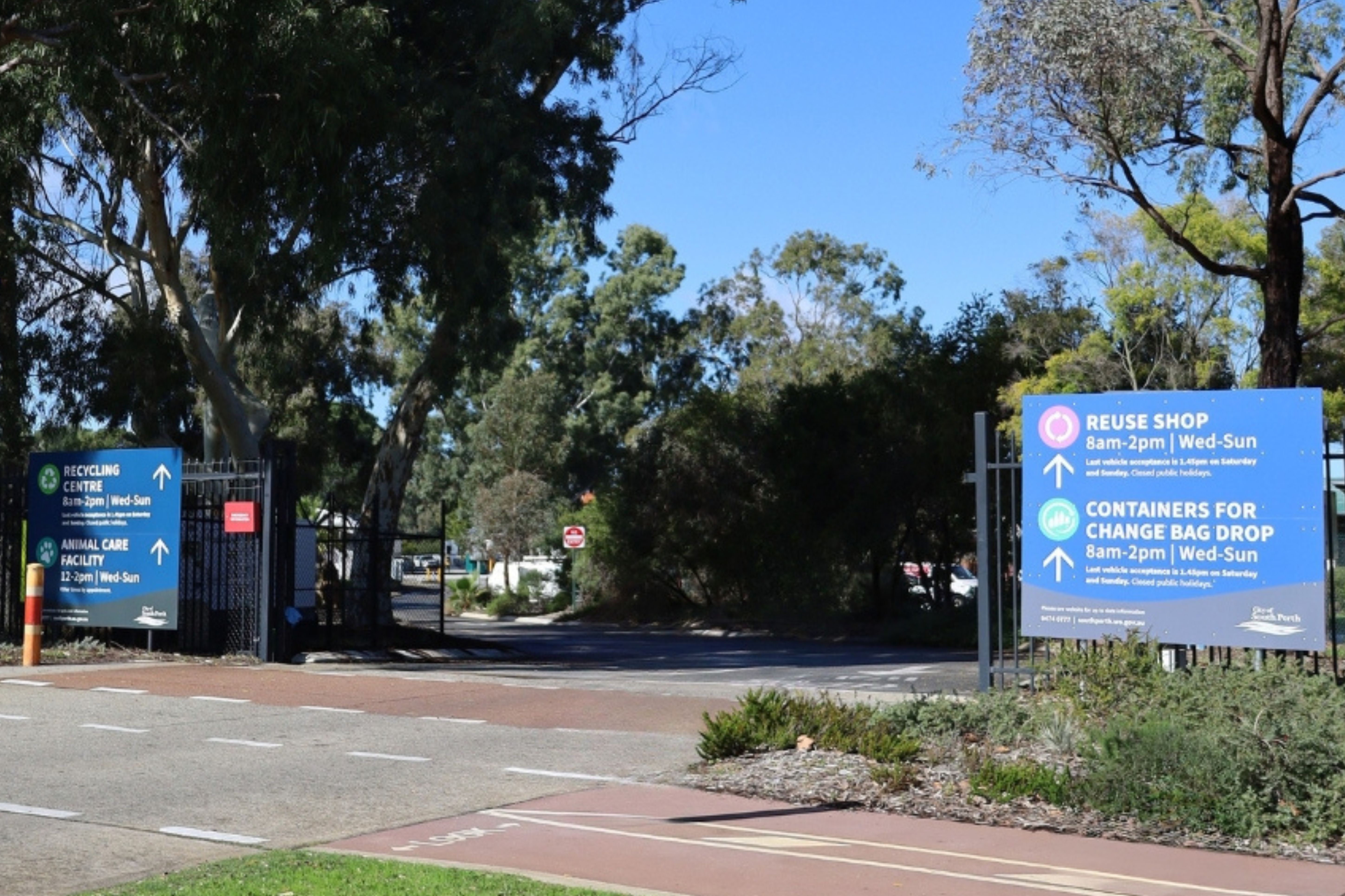 The Recycling Centre entrance