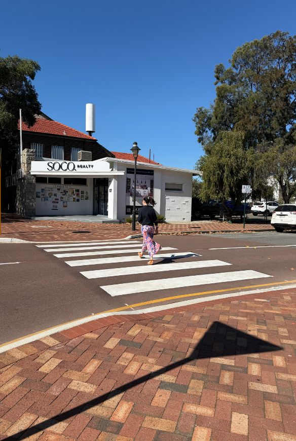 The new Anstey Street pedestrian crossing