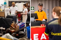People browsing the Resue Shop and buying quality preloved items