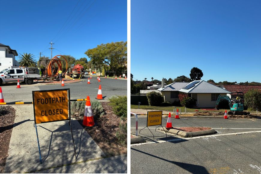 Underground power works in Kensington