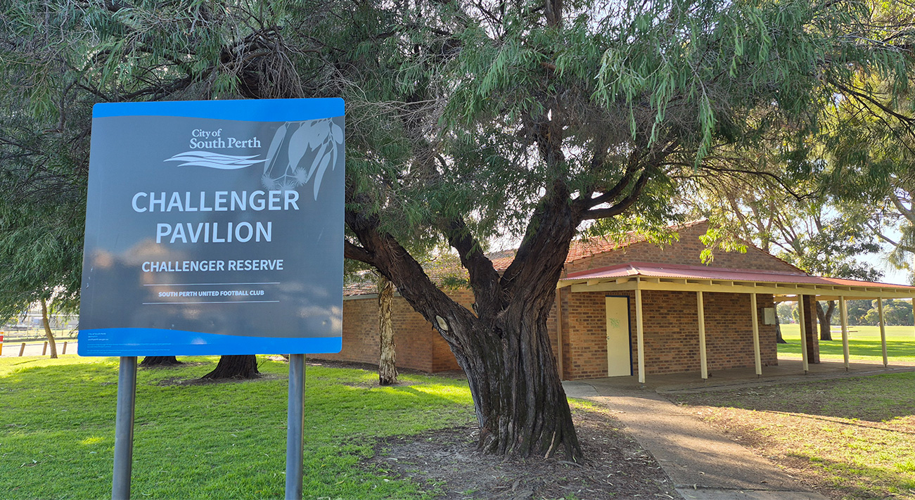 Club building at Challenger Reserve.