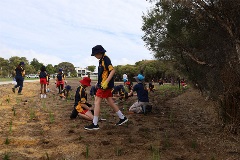 Manning Primary planting at Elderfield Wetlands