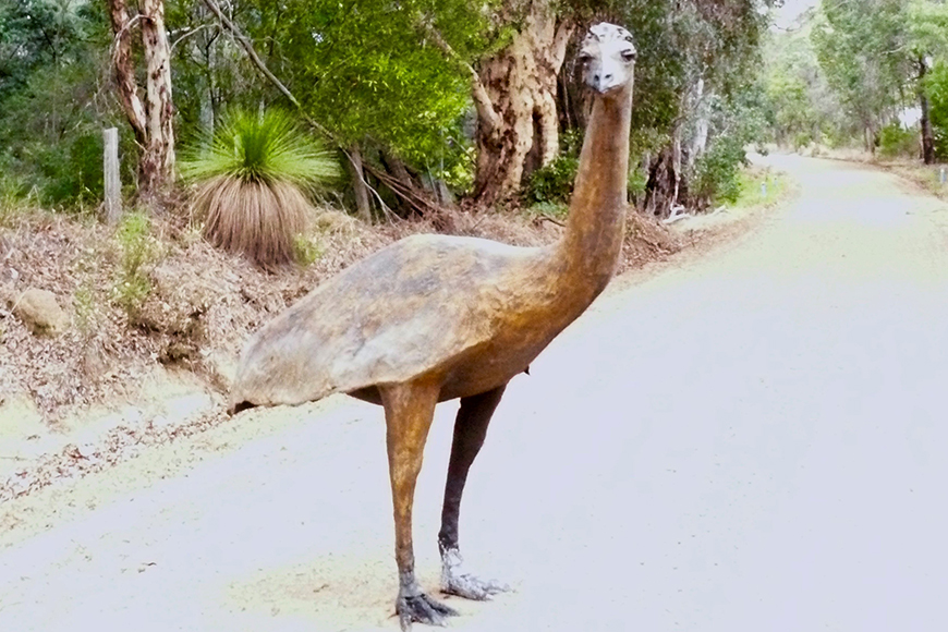 One of the Emu sculptures