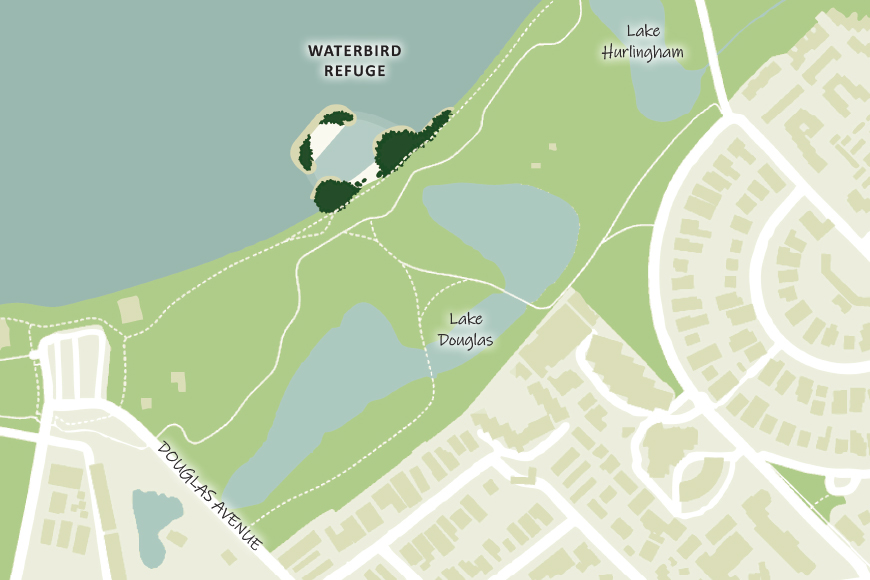 Waterbird Refuge map