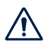 Blue warning graphic